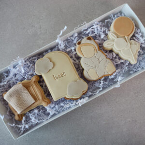 Coffret biscuits décorés – Thème Naissance